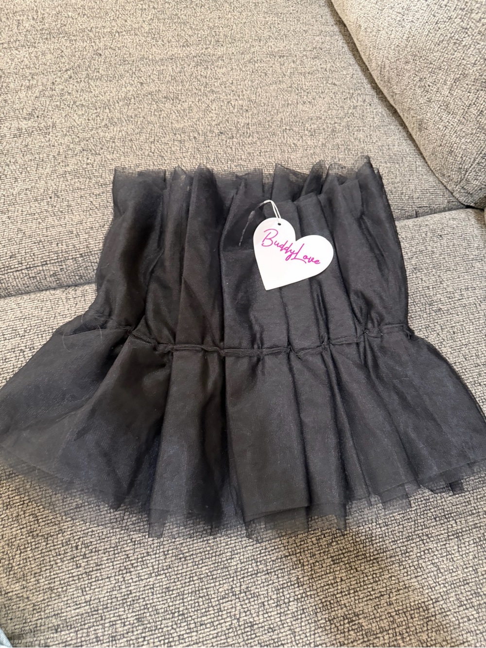 Buddy Love Black Layered Tulle Top